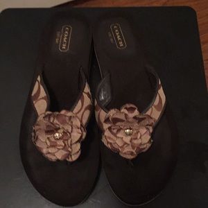 Brown Coach Sandals Size 7.5